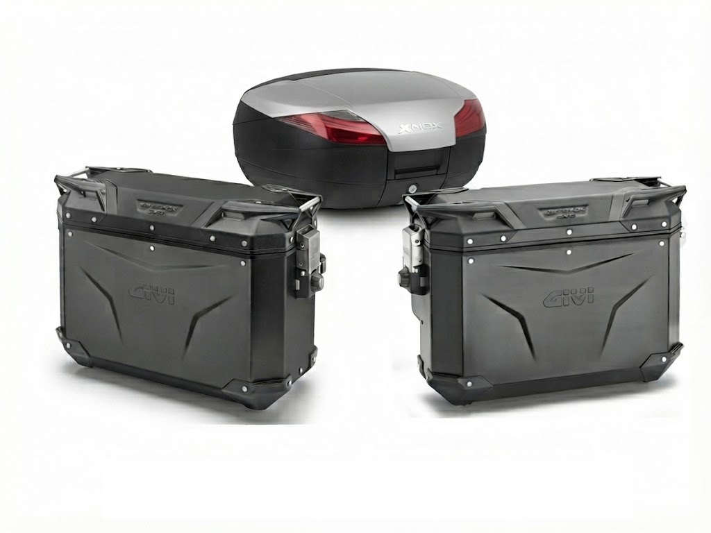 Full Touring Luggage Package (50L Top Box + Two 50L Givi Trekker Outback Panniers)
